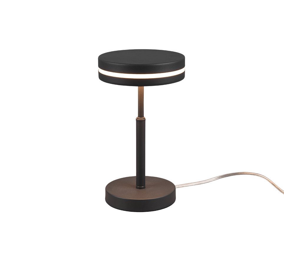 Trio Leuchten 526510142 FRANKLIN -Stolní lampička v šedé antracitové barvě, LED 6W, 3000K, výška 25cm