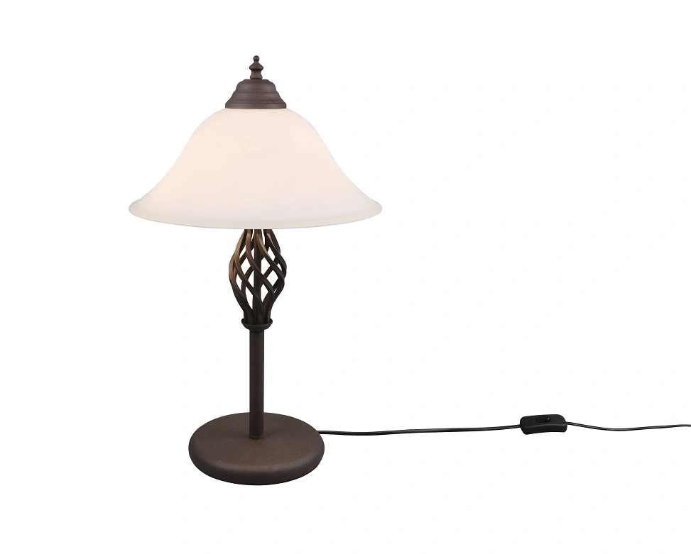 Trio Leuchten 501000224 RUSTICA - Rustikální stolní lampa, 50cm výška, 2 x E14