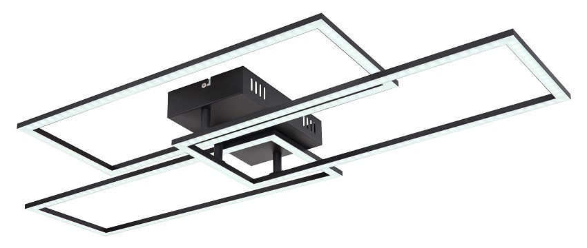 Globo 67247-58 TINY - Stropní LED svítidlo v černé barvě s dálkovým ovladačem LED 58W, 2700-6000K, 90 x 40cm