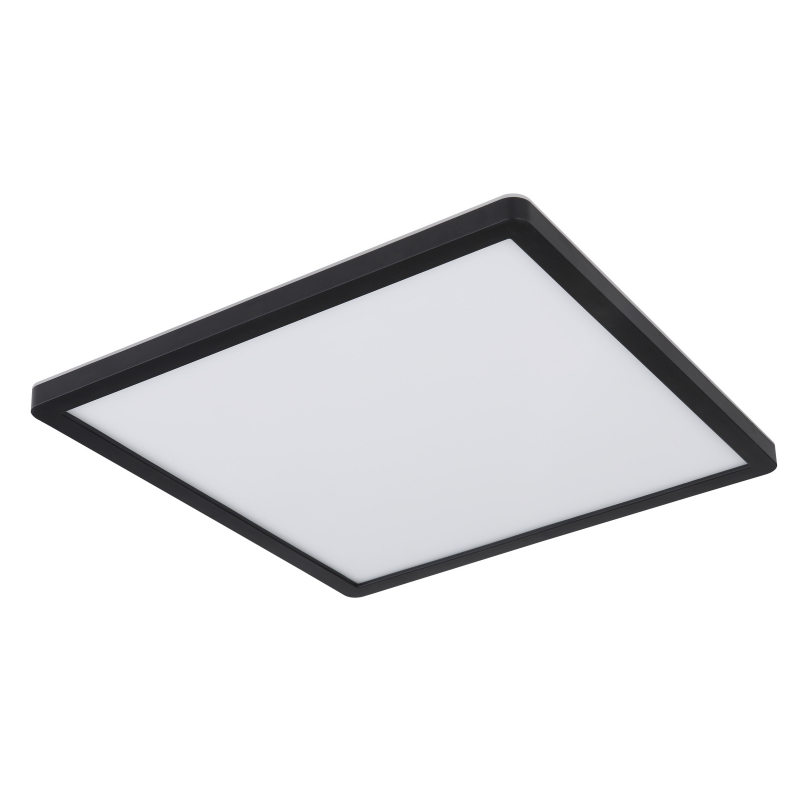 Globo 41563-18B SAPANA - Stropní koupelnové černé svítidlo stmívatelné vypínačem, LED 18W, 3000K, 30 x 30cm