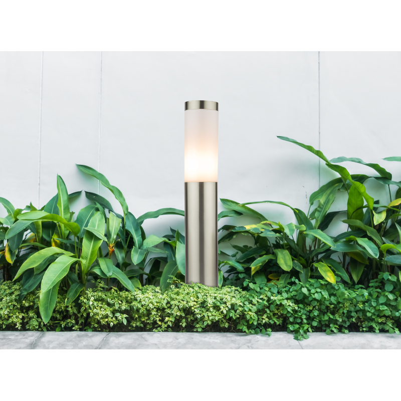 Globo 3158 BOSTON - Venkovní stojací lampa v nerezové oceli 1 x E27, IP44, 45cm
