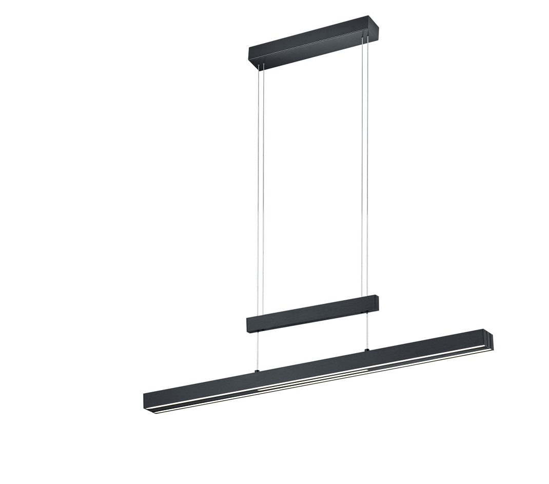Trio Leuchten 375310532 TRAJAN - LED stahovací svítidlo nad stůl, dotykem stmívatelné, LED 42W + 12W, 2700K - 5000K, šířka max 150cm
