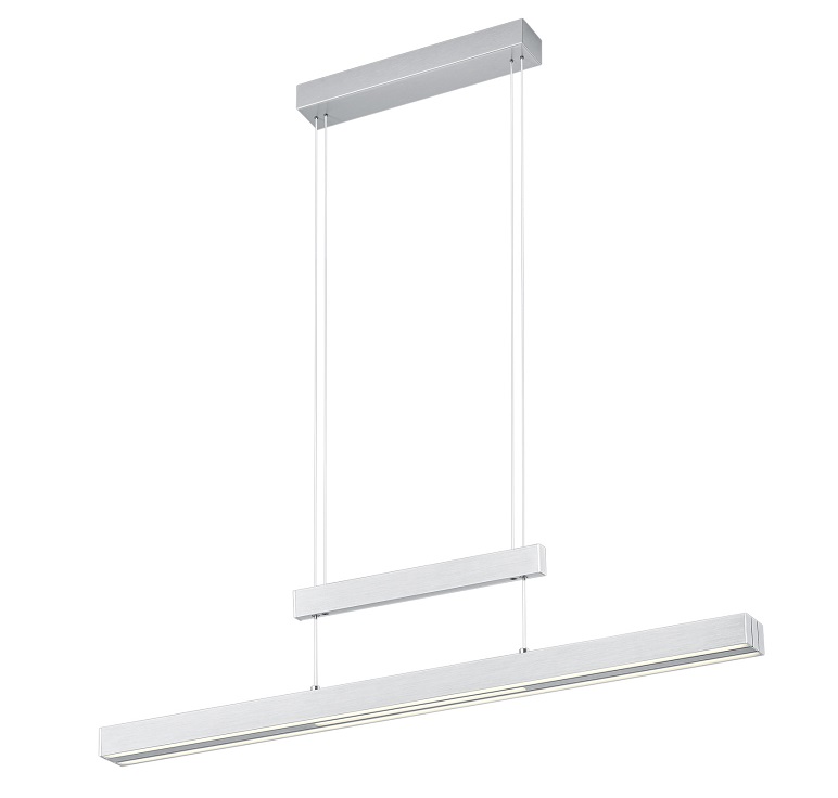 Trio Leuchten 375310507 TRAJAN - LED stahovací stříbrné svítidlo nad stůl, dotykem stmívatelné, LED 42W + 12W, 2700K - 5000K, šířka max 150cm