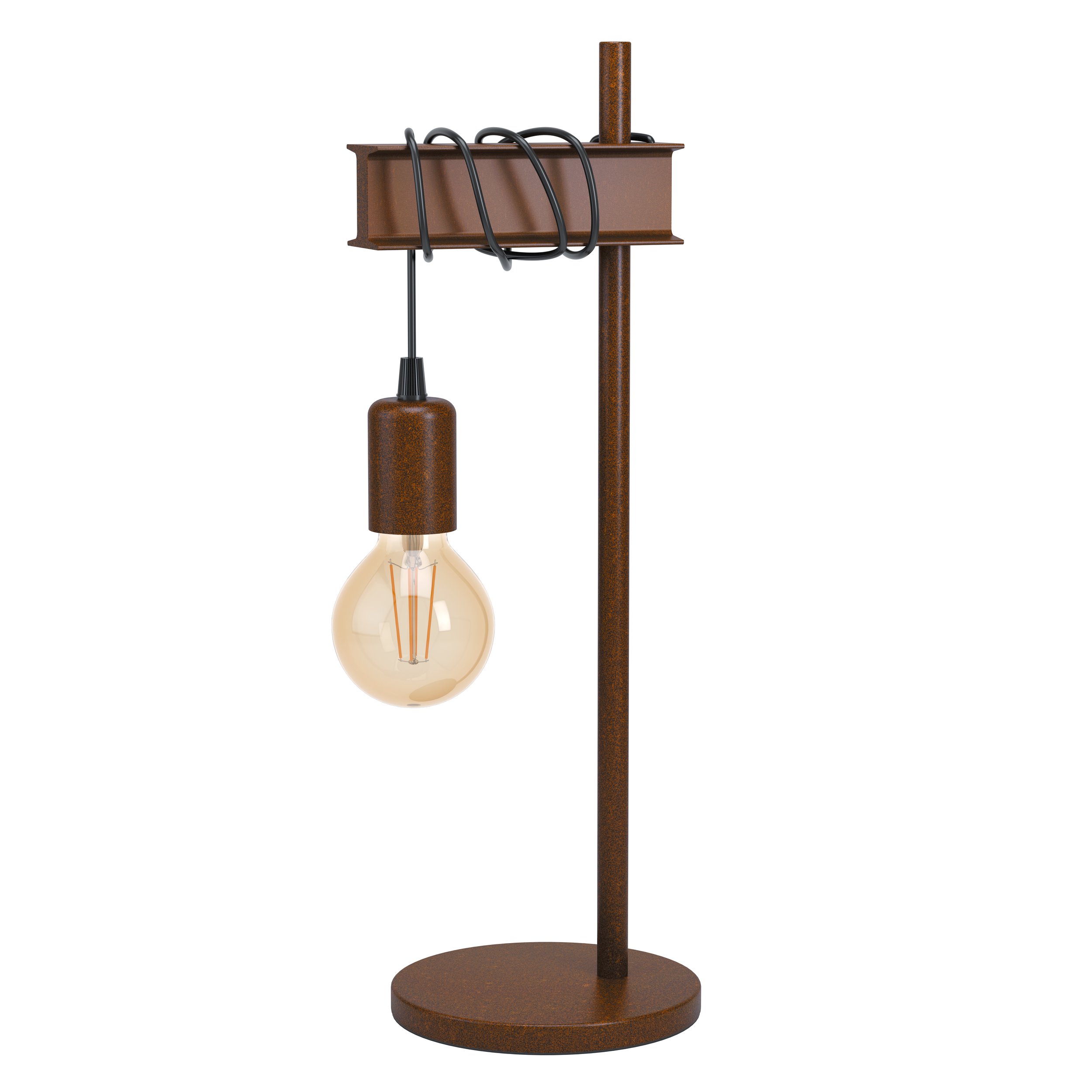 Eglo 43525 TOWNSHEND 4 - Stolní retro lampa v hnědé barvě 1 x E27, výška 50cm