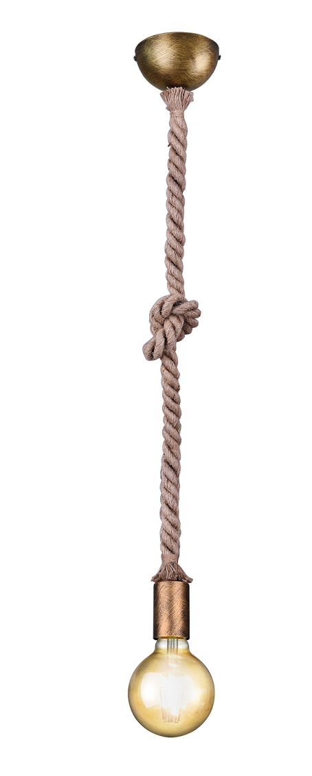 Trio Leuchten 310100104 ROPE - Závěsné svítidlo s lanovým závěsem 1 x E27