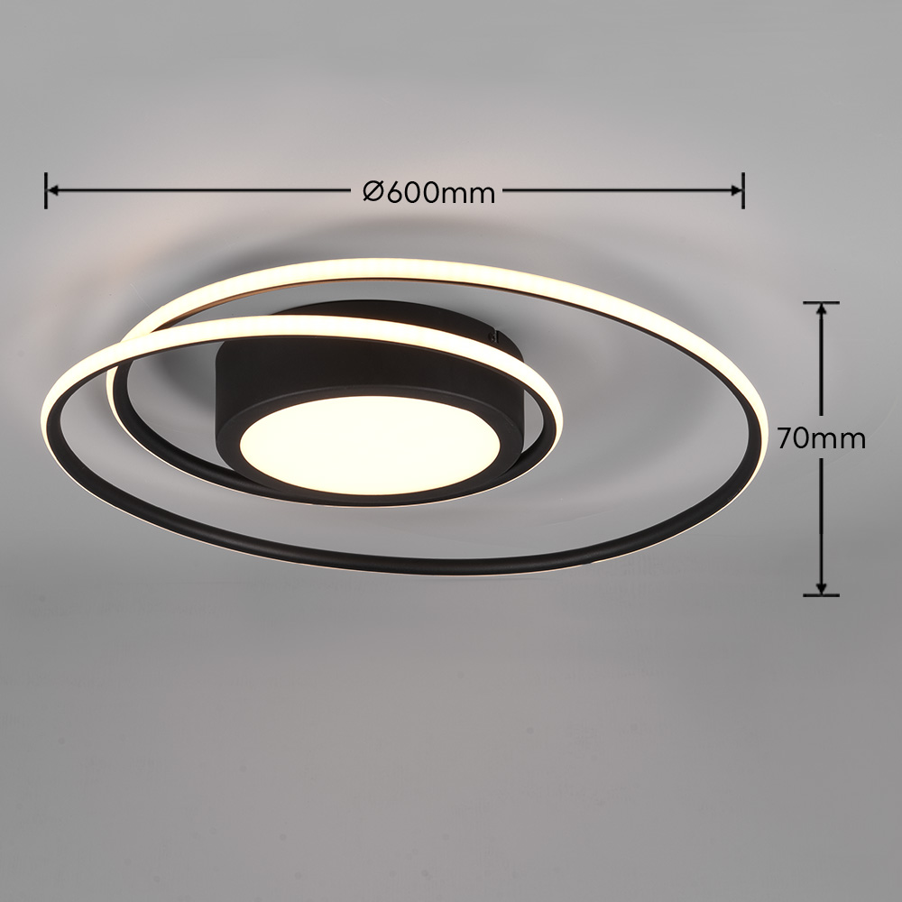 Trio Leuchten 672310232 YAVA - Stropní LED svítidlo s dálkovým ovladačem, LED 56W, 2700 - 6000K, Ø 60cm
