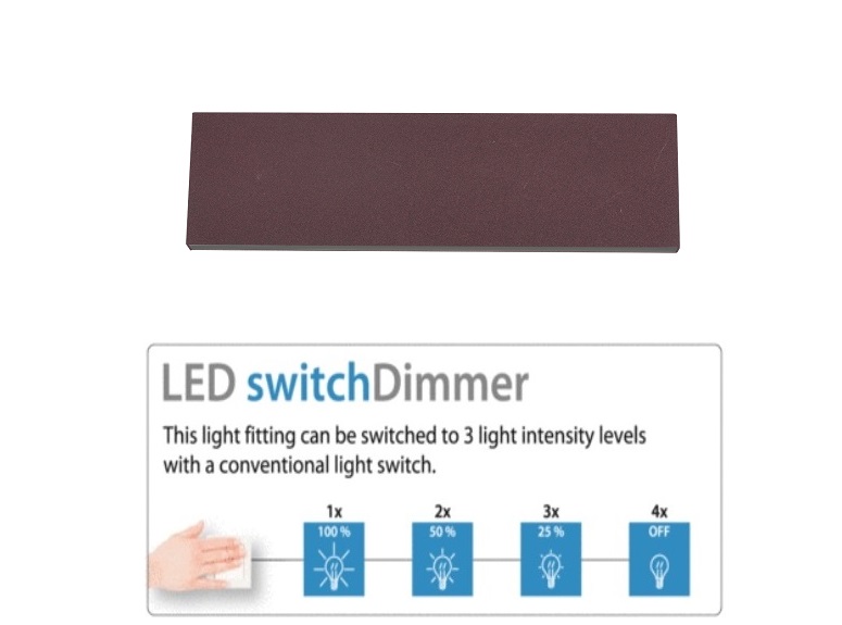 Trio Leuchten 225172924 CONCHA - LED nástěnné obousměrné svítidlo v hnědé barvě stmívatelné klasickým vypínačem, LED 12W, 3000K, 28cm