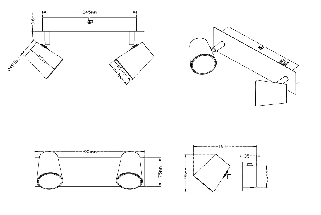 Trio Leuchten 873170231 NARCOS - LED stropní svítidlo v bílé barvě, LED 13W, 3000K