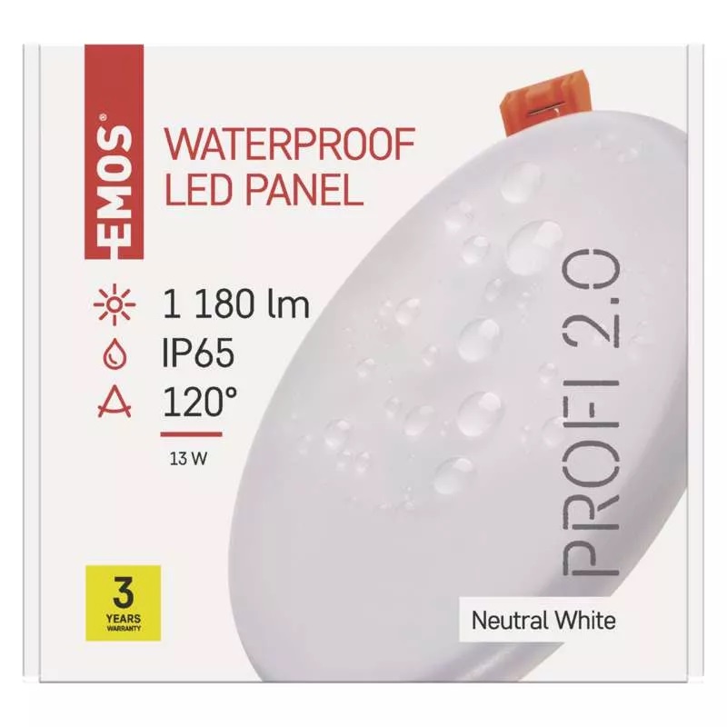 EMOS ZV1142 VIXXO - LED panel kulatý vestavný bílý, 13W, 4000K, IP65, Ø 15,5cm