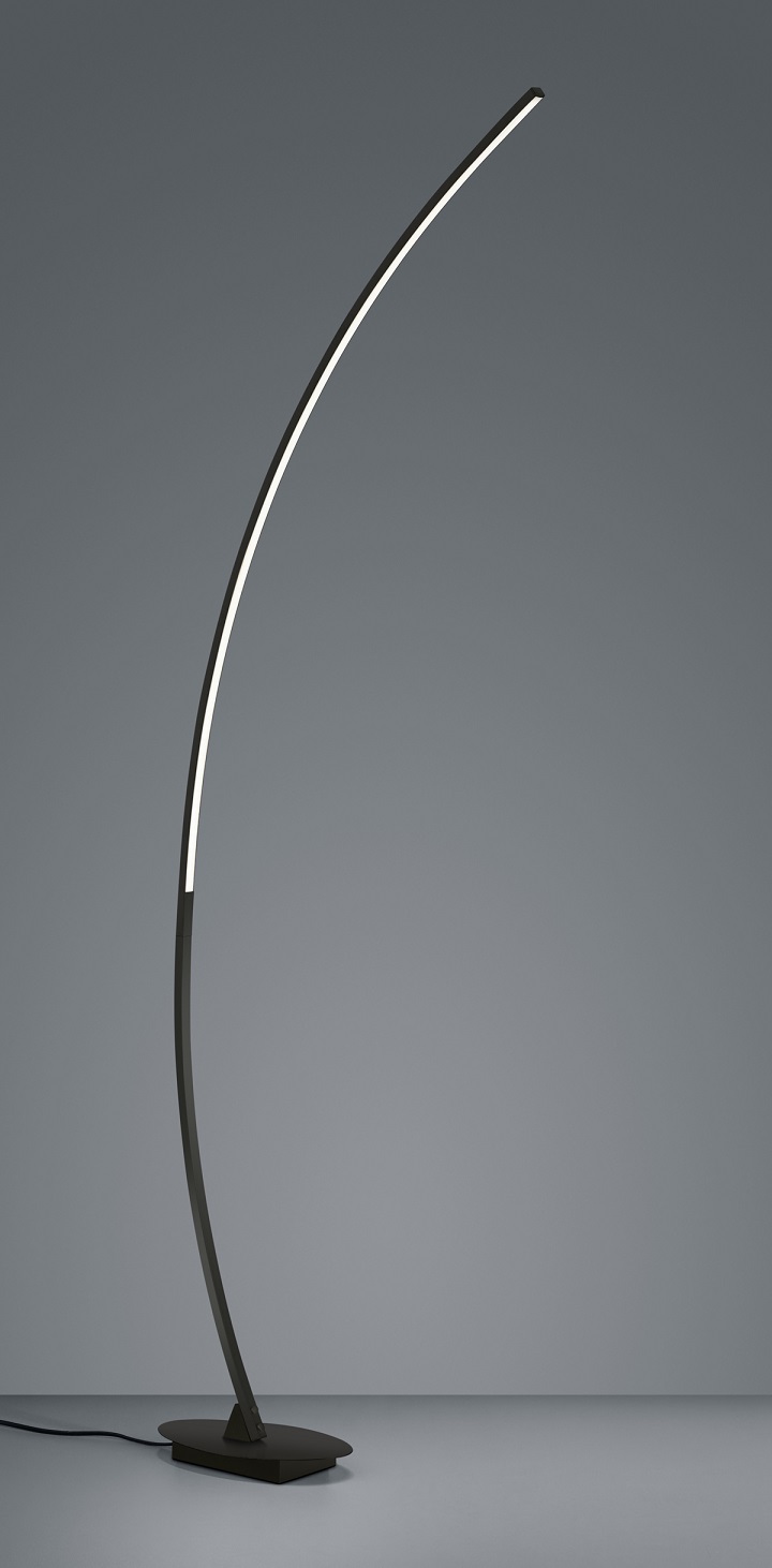 Trio Leuchten R42791132 SOLO - LED moderní lampa v černé barvě, LED 11W, 3000K,  158cm, 