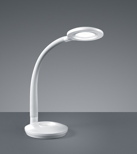 Trio Leuchten R52721101 COBRA - LED dotykem stmívatelná stolní lampička v bílé barvě, LED 3,5W, 3000K