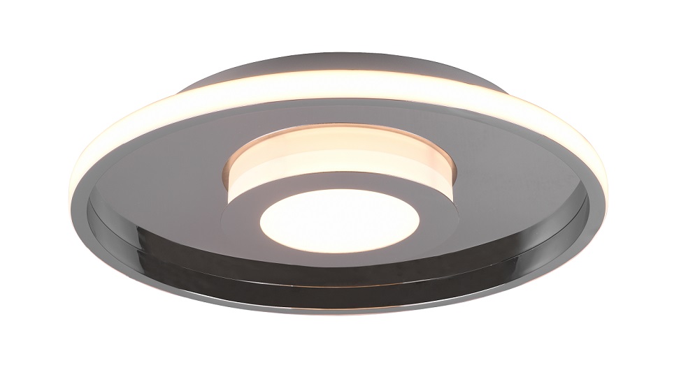 Trio Leuchten 680819306 ASCARI - Stropní chromové svítidlo stmívatelné vypínačem IP44, Ø 40cm, 35W, 3000K