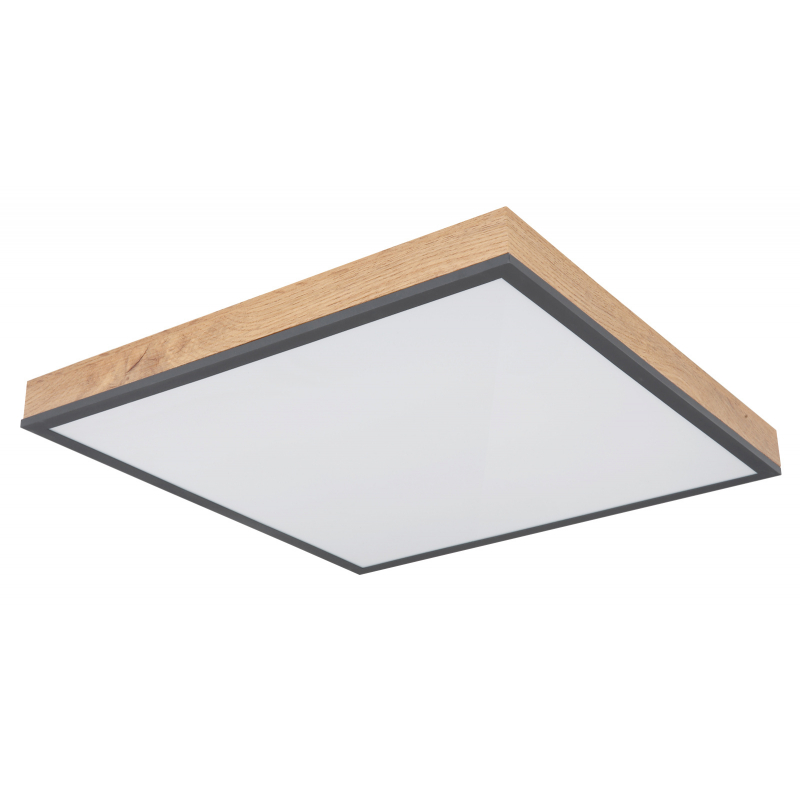 Globo 416080WD2 DORO - LED stropní čtvercové svítidlo v imitaci dubového dřeva, LED 24W, 3000K, 45 x 45cm