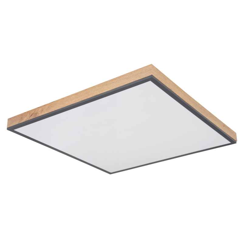 Globo 416080WD3 DORO - LED stropní čtvercové svítidlo v imitaci dubového dřeva, LED 36W, 3000K, 59 x 59cm
