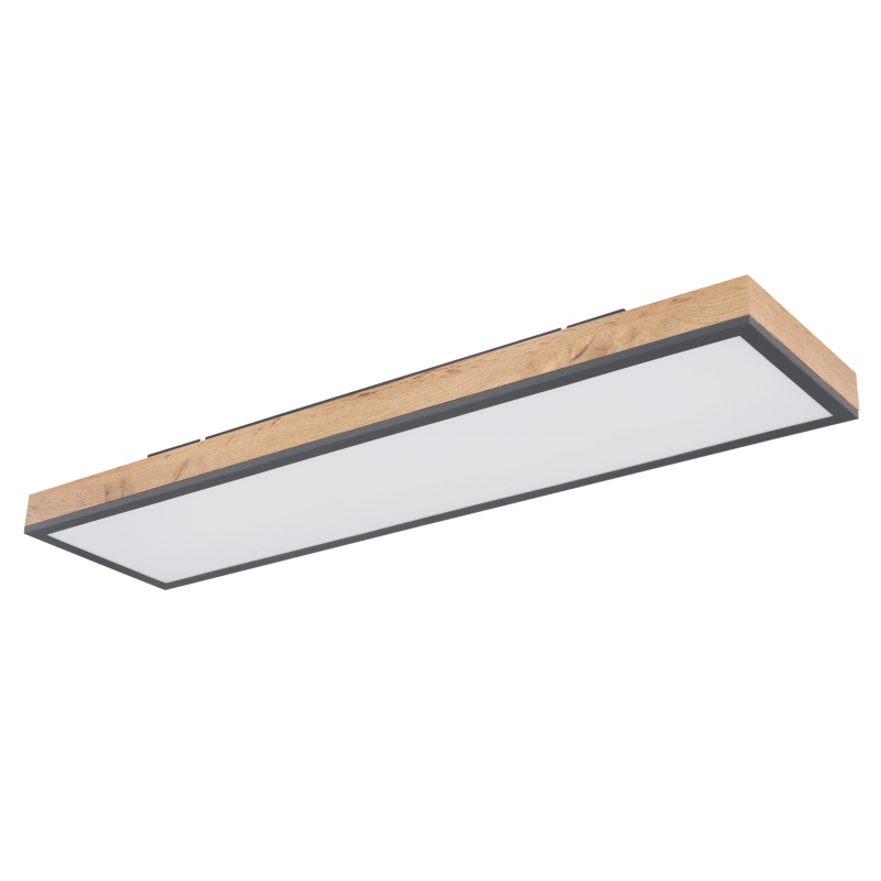 Globo 416080WD4 DORO - LED stropní obdelníkové svítidlo v imitaci dubového dřeva, LED 24W, 3000K, 80 x 20cm