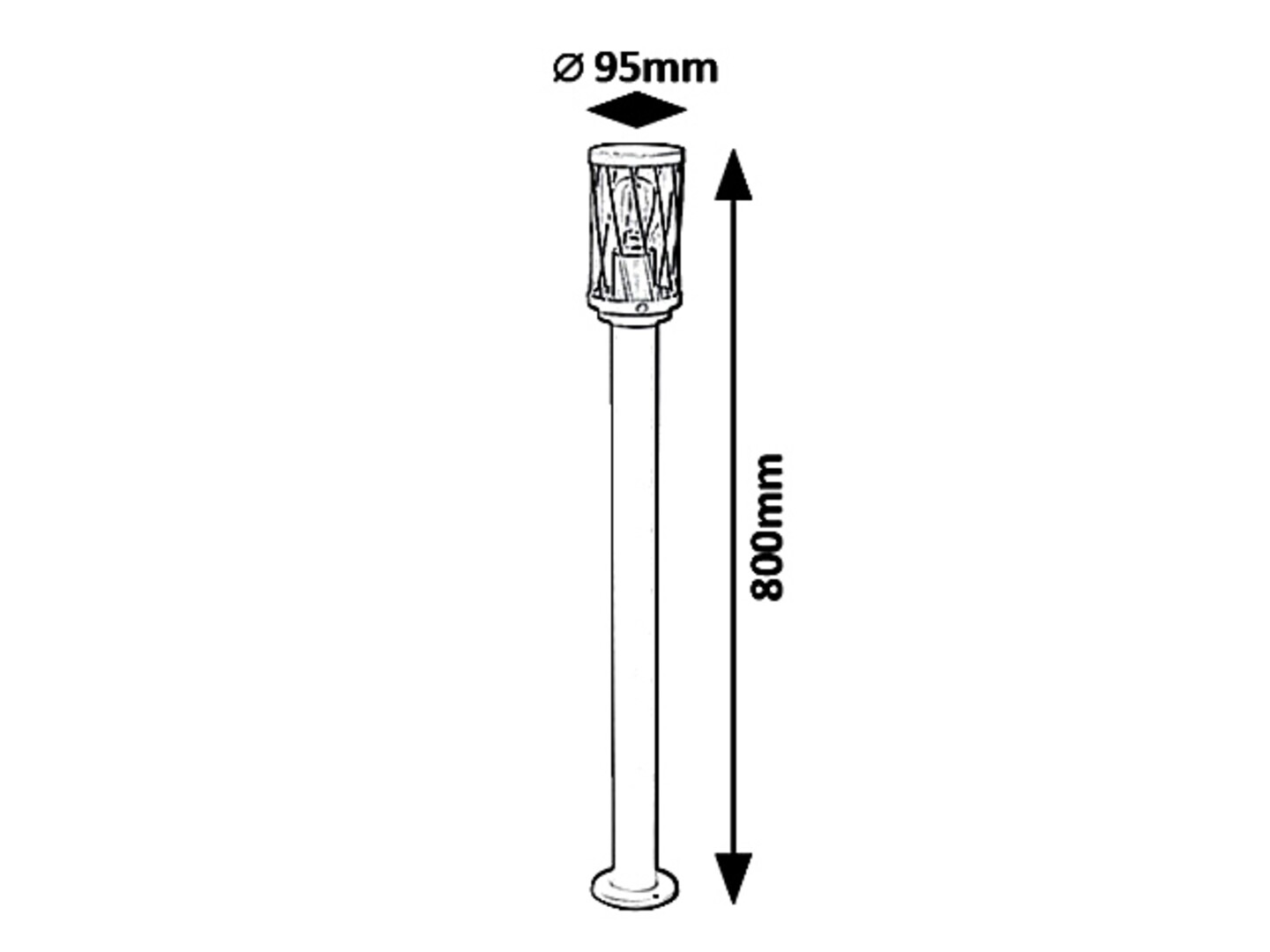 Rabalux 8890 BUDAPEST - Stojací venkovní hnědá lampa 1 x E27, IP44, 80cm