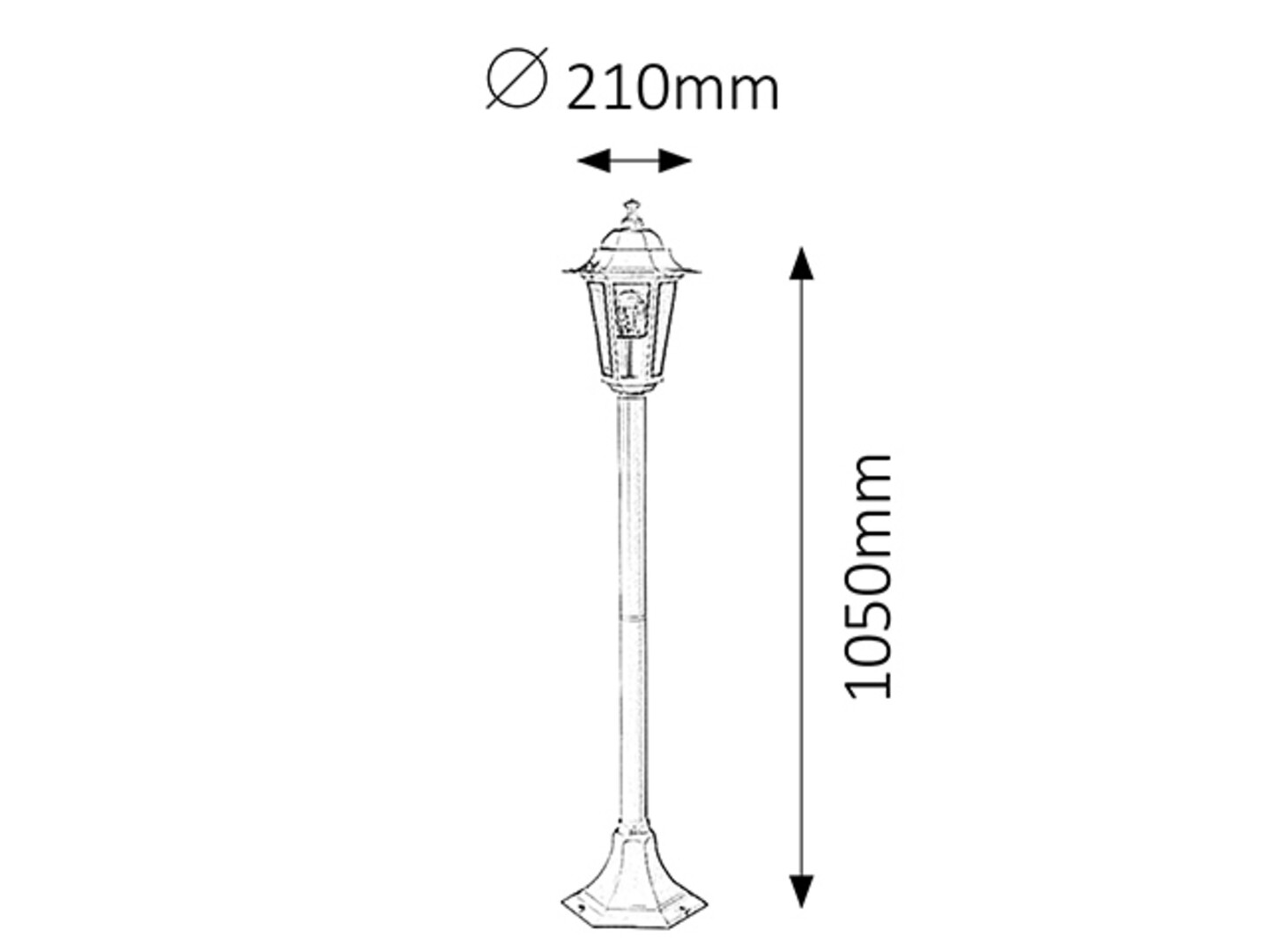 Rabalux 8209 VELENCE - Venkovní stojací lampa, IP43, 105cm, bílá