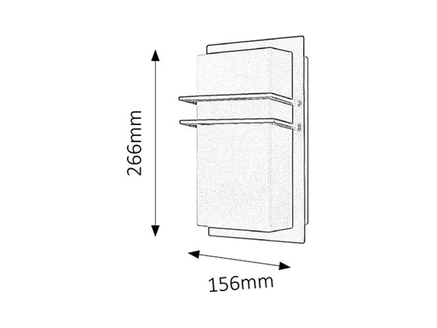 Rabalux 8229 SEATTLE - Venkovní nástěnné svítidlo v chromové barvě, 1x E27, IP44