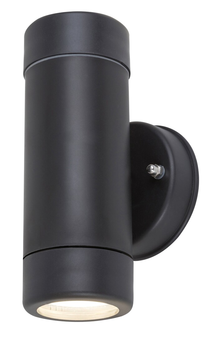Rabalux 8833 MEDINA - Nástěnné venkovní svítidlo v černé barvě, 2 x GU10, IP44