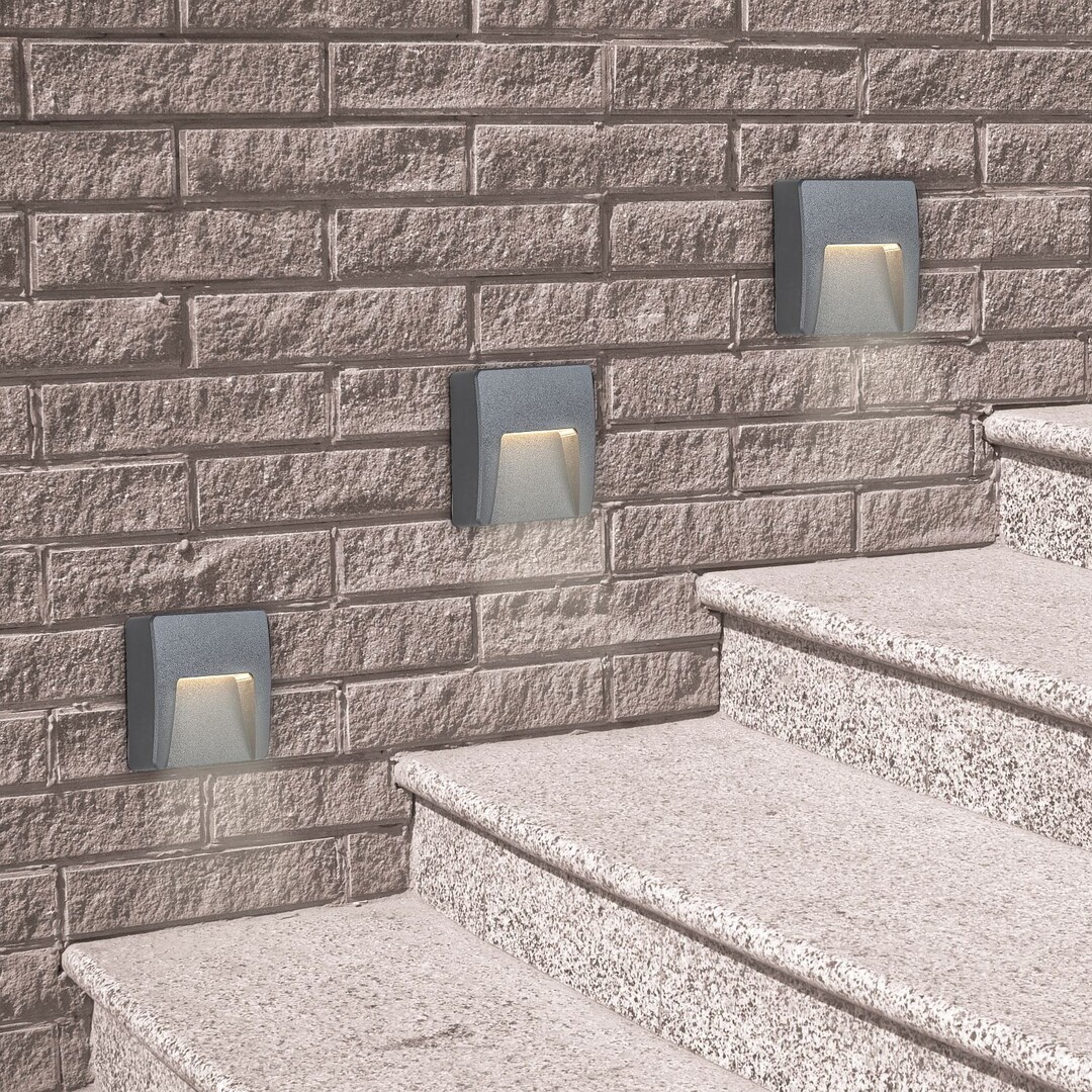 Rabalux 8894 TRENTO - Venkovní schodišťové svítidlo v antracitové barvě, LED 3W, 4000K, IP65