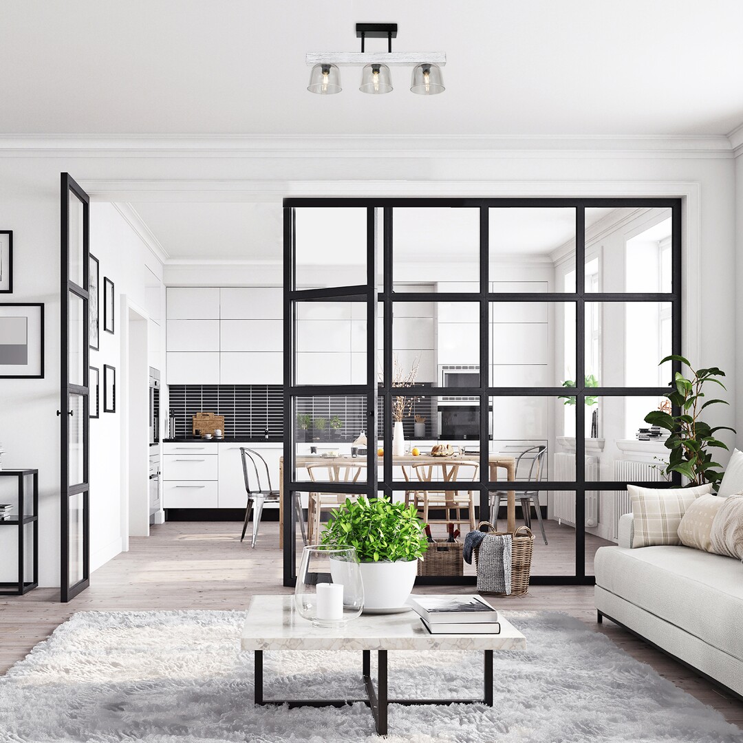 Rabalux 3119 CARDAMOM - Stropní lustr s dřevěnou lištou, 3 x E14, 50cm