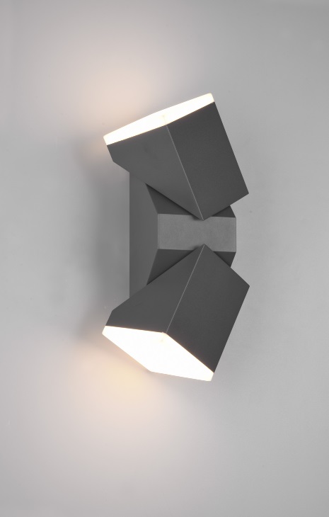 Trio Leuchten 270660242 AVON - Nástěnné venkovní svítidlo s natáčecí hlavou, LED 2x7W, 3000K, IP54