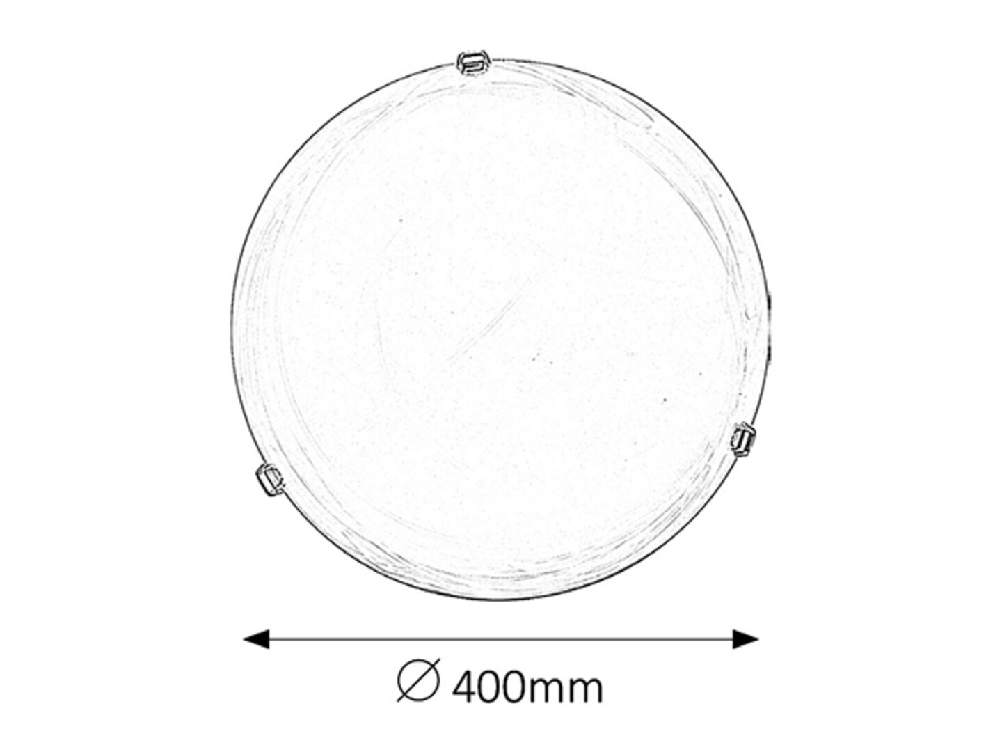 Rabalux 3301 ALABASTRO - Stropní skleněné svítidlo, zlaté packy 2 x E27, Ø 40cm