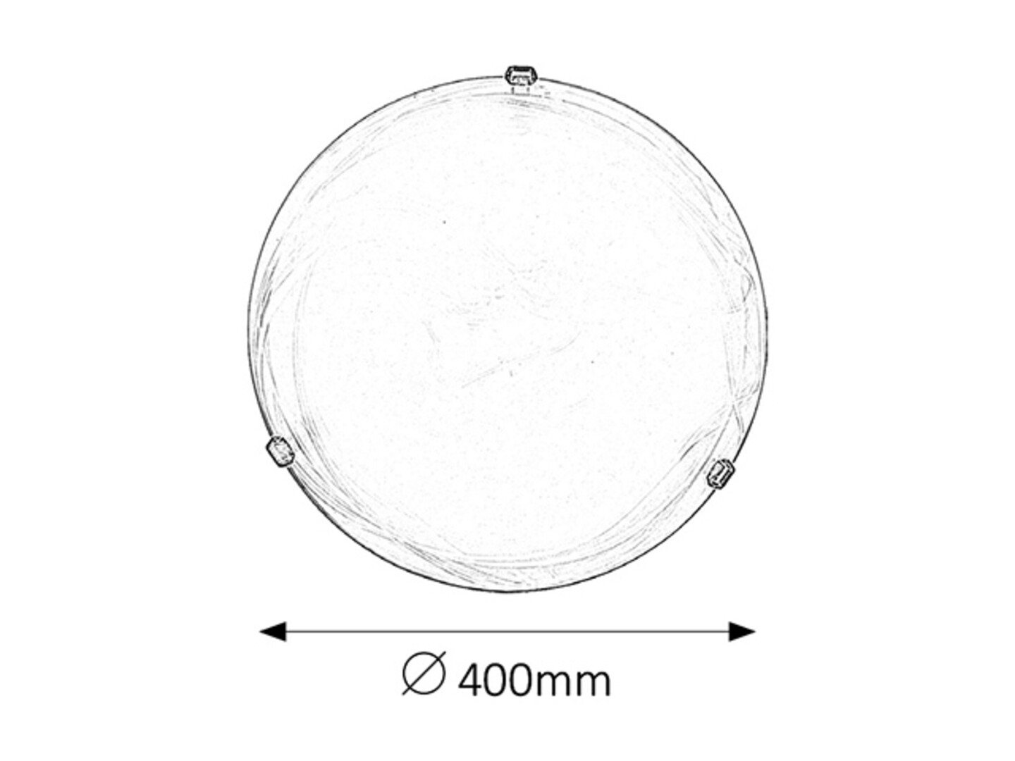 Rabalux 3303 ALABASTRO - Stropní skleněné svítidlo, tmavé packy 2 x E27, Ø 40cm