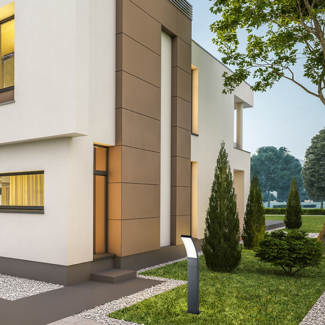 Rabalux 7506 PALANGA - Stojací LED venkovní svítidlo v antracitové barvě, LED 12W, 3000K, IP44, 80cm
