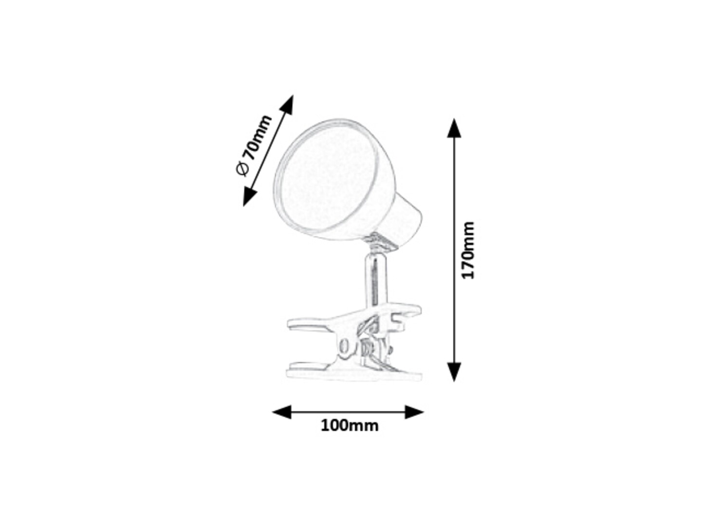 Rabalux 1480 NOAH - Stolní LED lampička se skřipcem na desku stolu nebo poličku v šedé barvě, LED 5W, 3000K