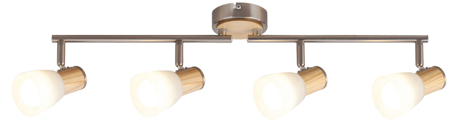 Rabalux 6489 GAVIN - Moderní stropní bodové svítidlo se dřevěnými prvky 4 x E14, 59cm