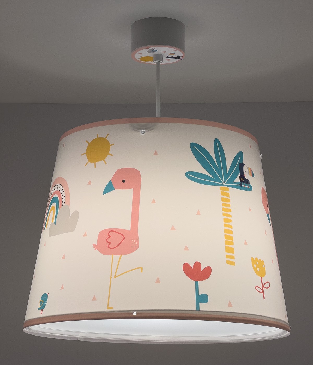 Dalber 82462 FLAMINGO - Dětské závěsné svítidlo s plameňáky  + Dárek LED žárovka