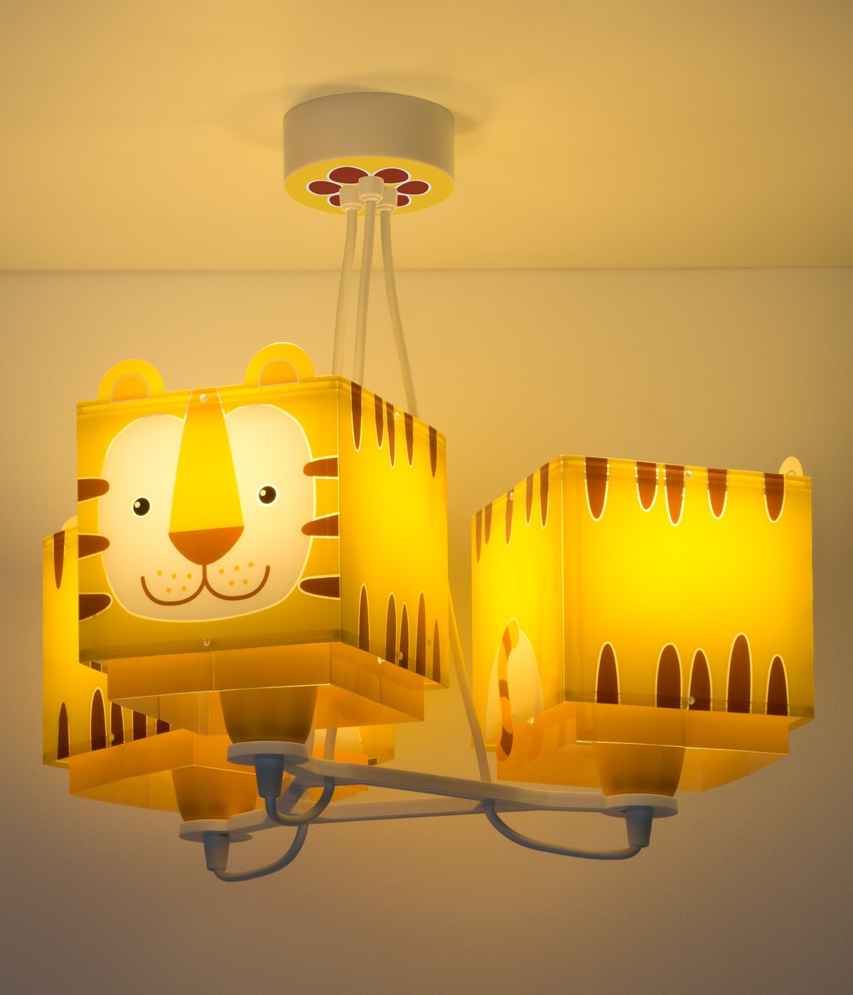 Dalber 64567 LITTLE TIGER - Dětské stropní svítidlo s motivem tygříků + Dárek 3 x LED žárovka