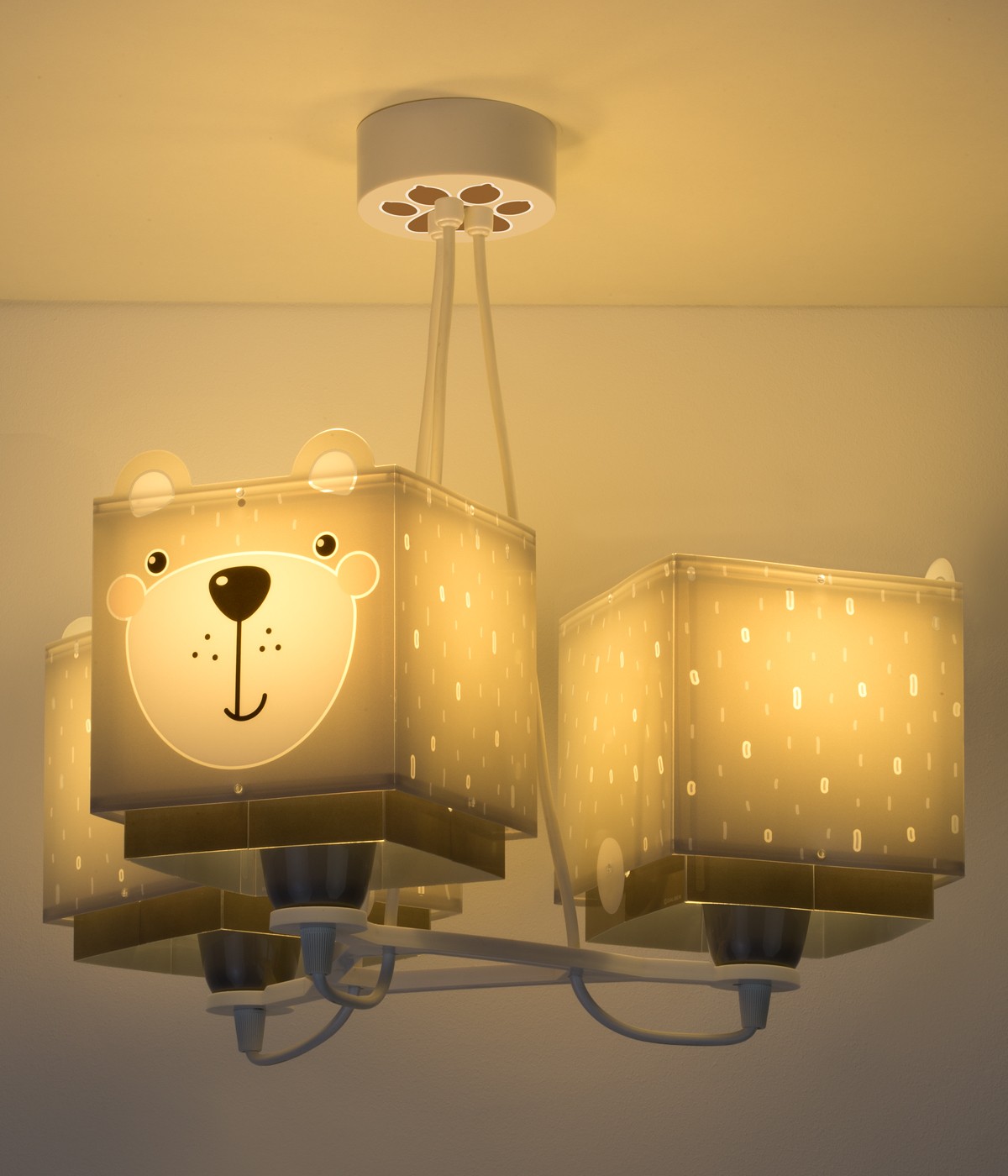 Dalber 64577 LITTLE TEDDY - Dětské stropní svítidlo s motivem medvídků + Dárek 3 x LED žárovka