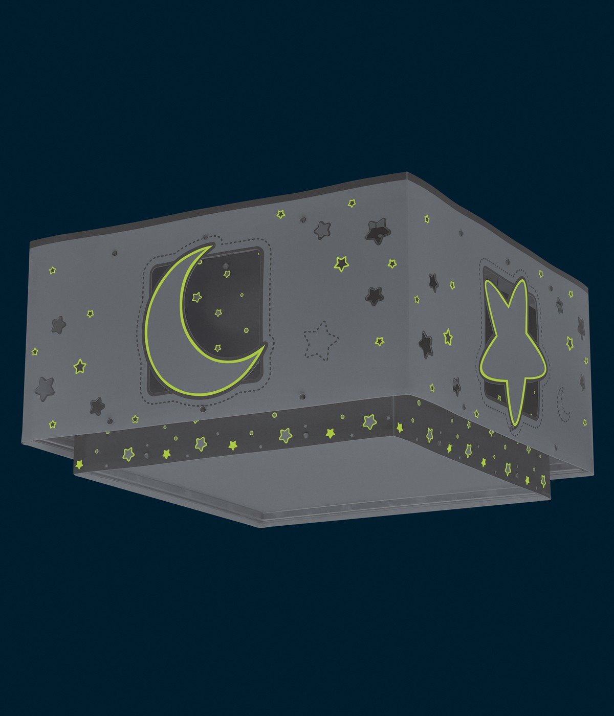 Dalber 63236E MOONLIGHT grey - Dětské stropní svítidlo v šedé barvě + Dárek LED žárovky