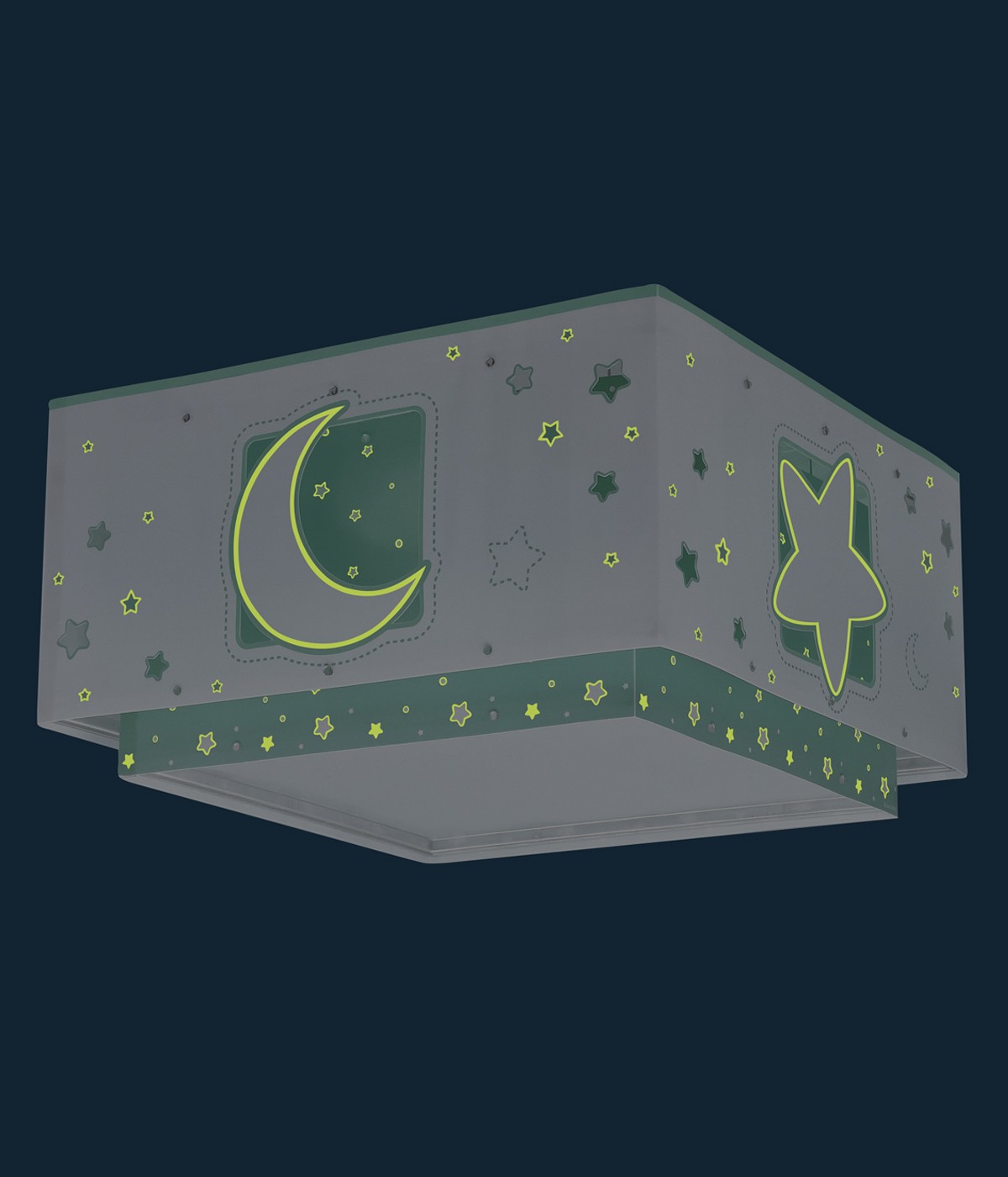 Dalber 63236H MOONLIGHT green - Dětské stropní svítidlo v zelené barvě + Dárek LED žárovky