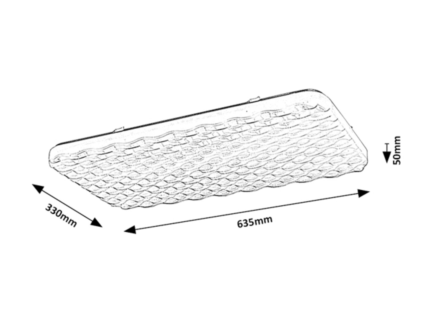 Rabalux 3087 ELDRICK - LED svítidlo na strop s hvězdným efektem, LED 36W, 4000K, 63,5 x 33cm