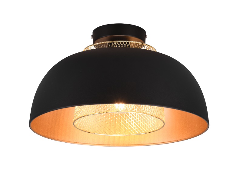 Trio Leuchten R60811032 PUNCH - Stropní lustr v černé barvě, 1 x E27, Ø 35cm