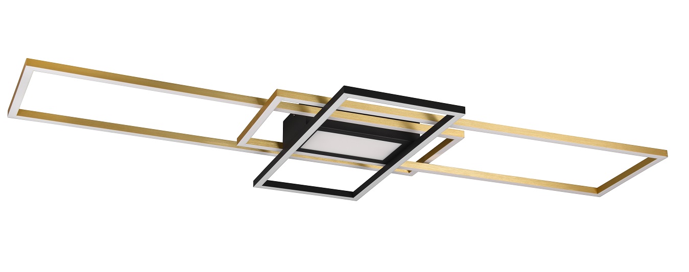 Trio Leuchten 620010408 IRVINE - Stropní LED svítidlo s dálkovým ovladačem, LED 60W, 3000 - 6500K, 105x42cm, matná mosaz