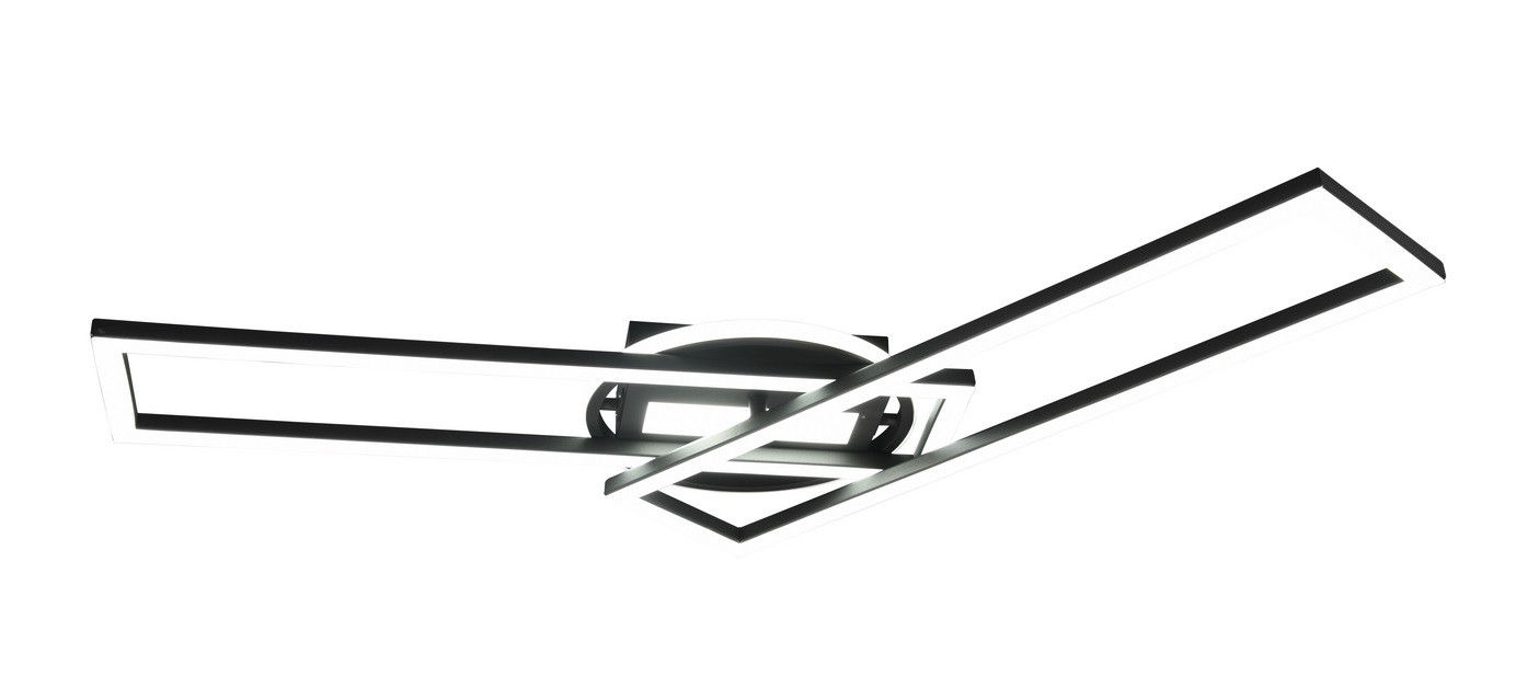 Trio Leuchten R67183132 TWISTER - Stropní LED svítidlo s dálkovým ovladačem, LED 30W, 2700 - 6000K, 90 x 24cm, černá