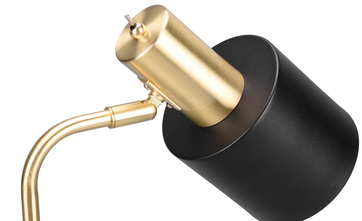 Trio Leuchten R51041080 ADAM - Interiérová čtecí stolní lampa ve zlaté a černé barvě, 1 x E14, 43cm