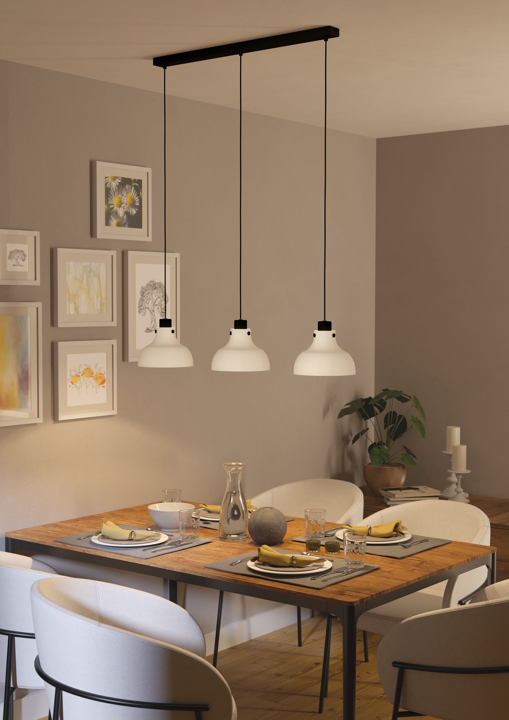 Eglo 43826 MATLOCK - Vintage závěsný lustr nad jídelní stůl, 3 x E27, 90cm