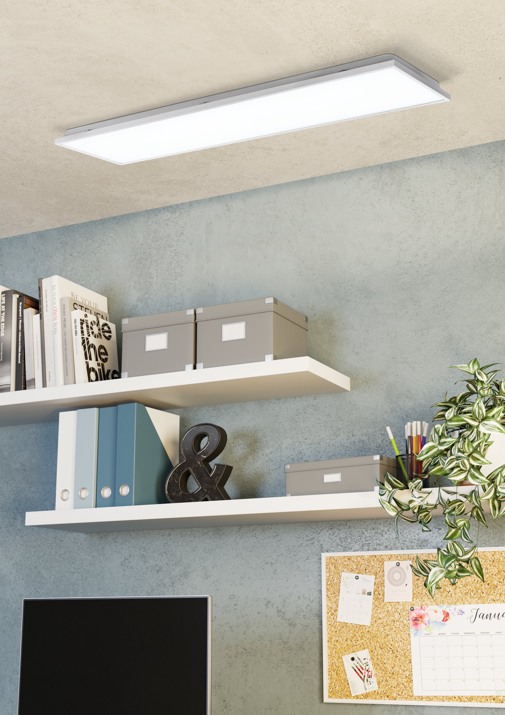 Eglo 99729 URTEBIETA - Obdelníkové přisazené LED svítidlo, LED 32W, 4700lm, 4000K , 119,5 x 29,5cm