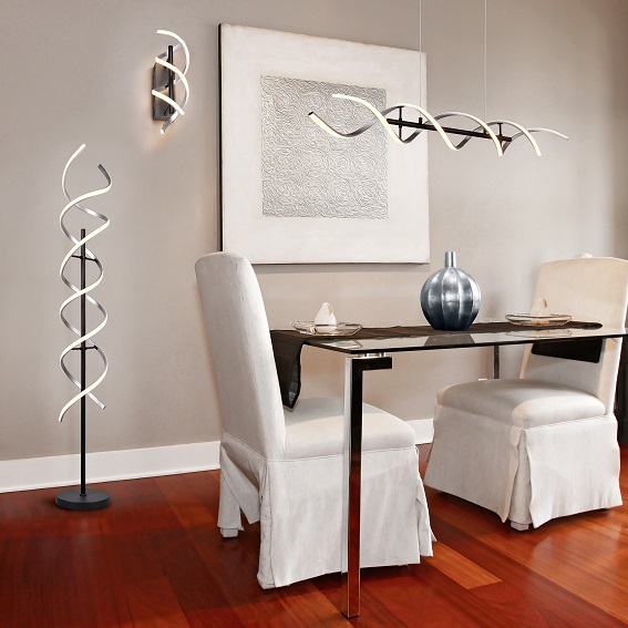 Trio Leuchten 441810205 SEQUENCE - Stmívatelná LED stojací lampa se změnou barvy světla, LED 32W, 2300+3000+4000K, 150cm