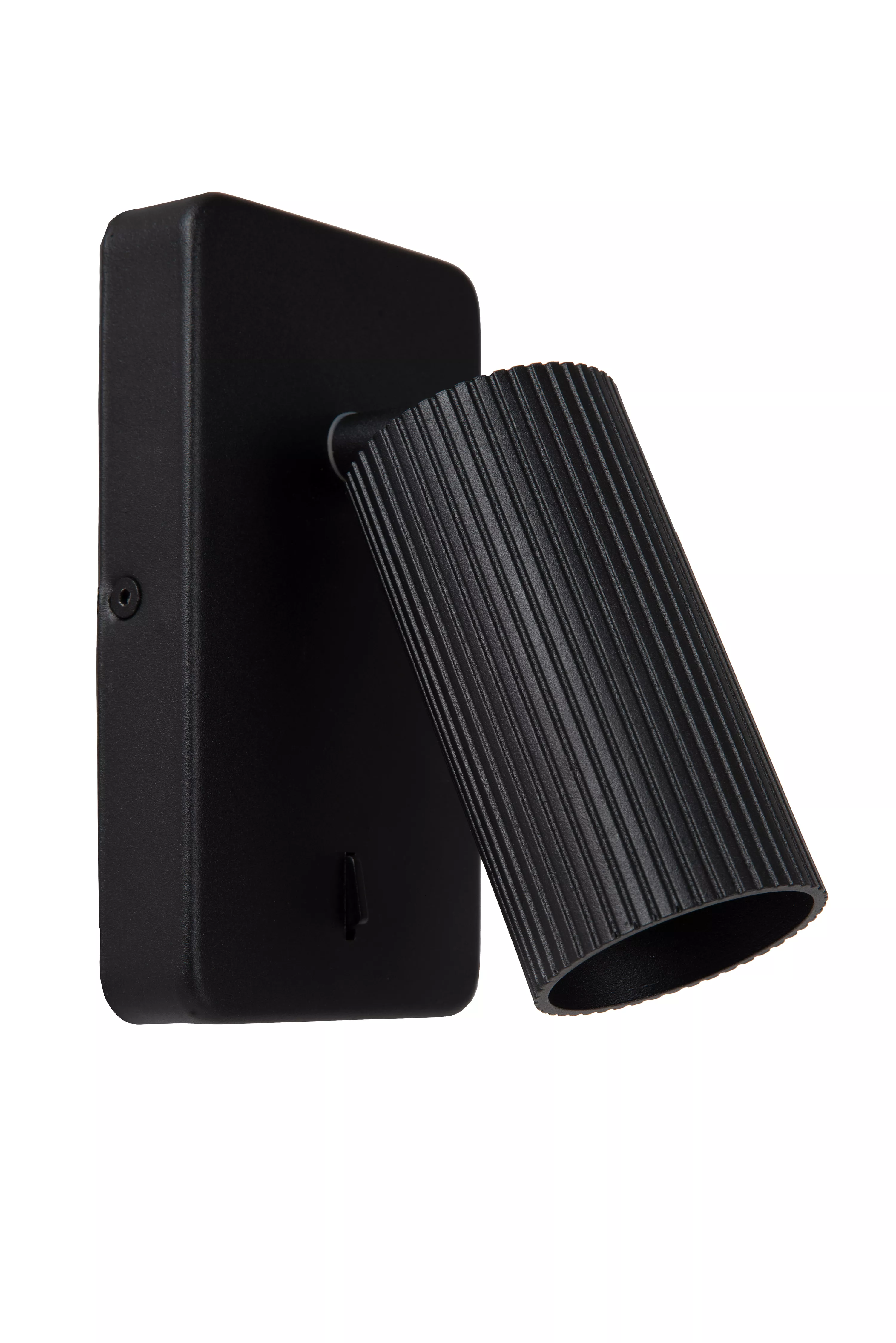 Lucide 09239/11/30 CLUBS - Nástěnné svítidlo s vypínačem v černé barvě, 1 x GU10