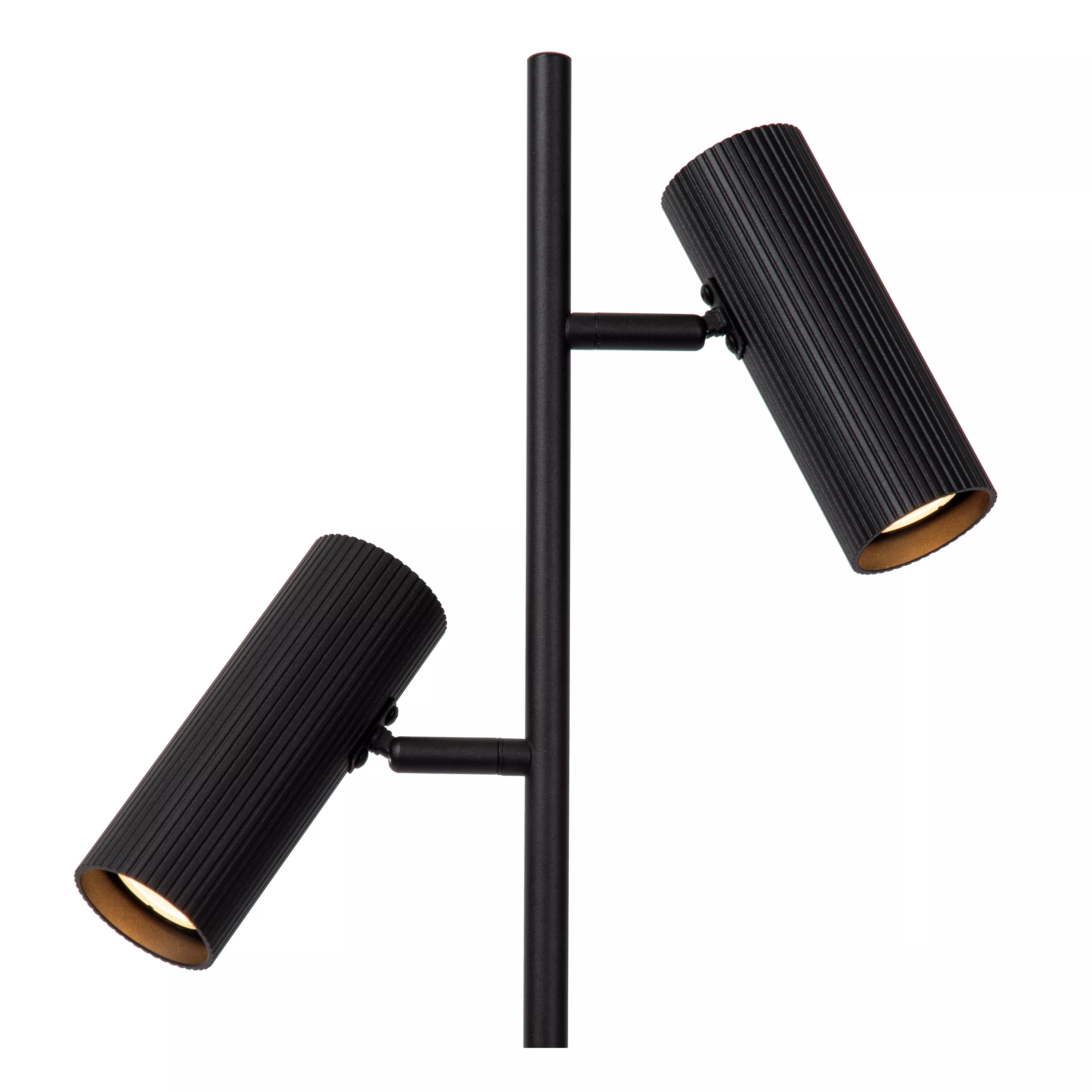 Lucide 09739/02/30 CLUBS - Stojací moderní černá čtecí lampa, 2 x GU10, 140cm
