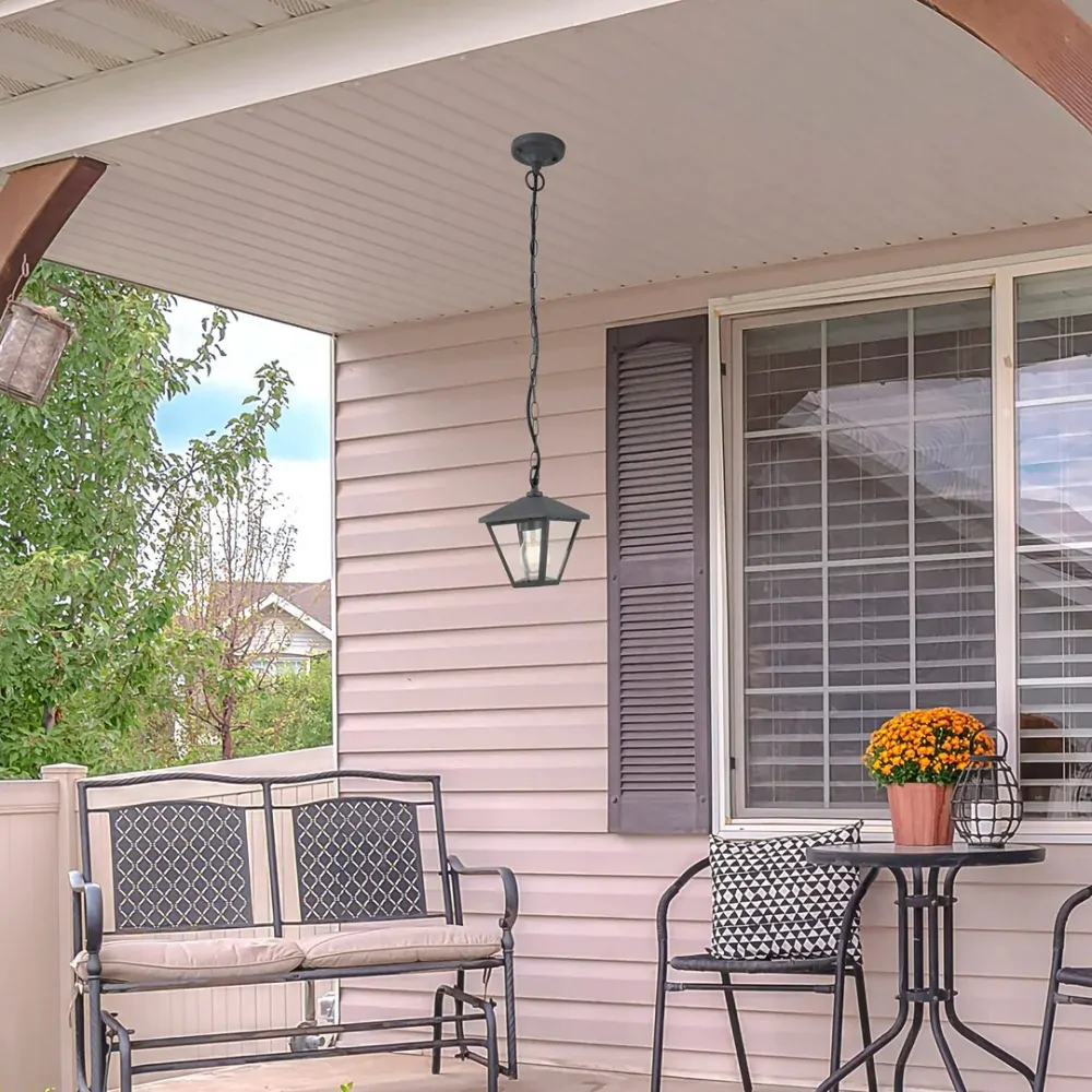 Rabalux 7149 PAVARETO - Závěsné svítidlo na řetězu v černé barvě, 1 x E27, IP44