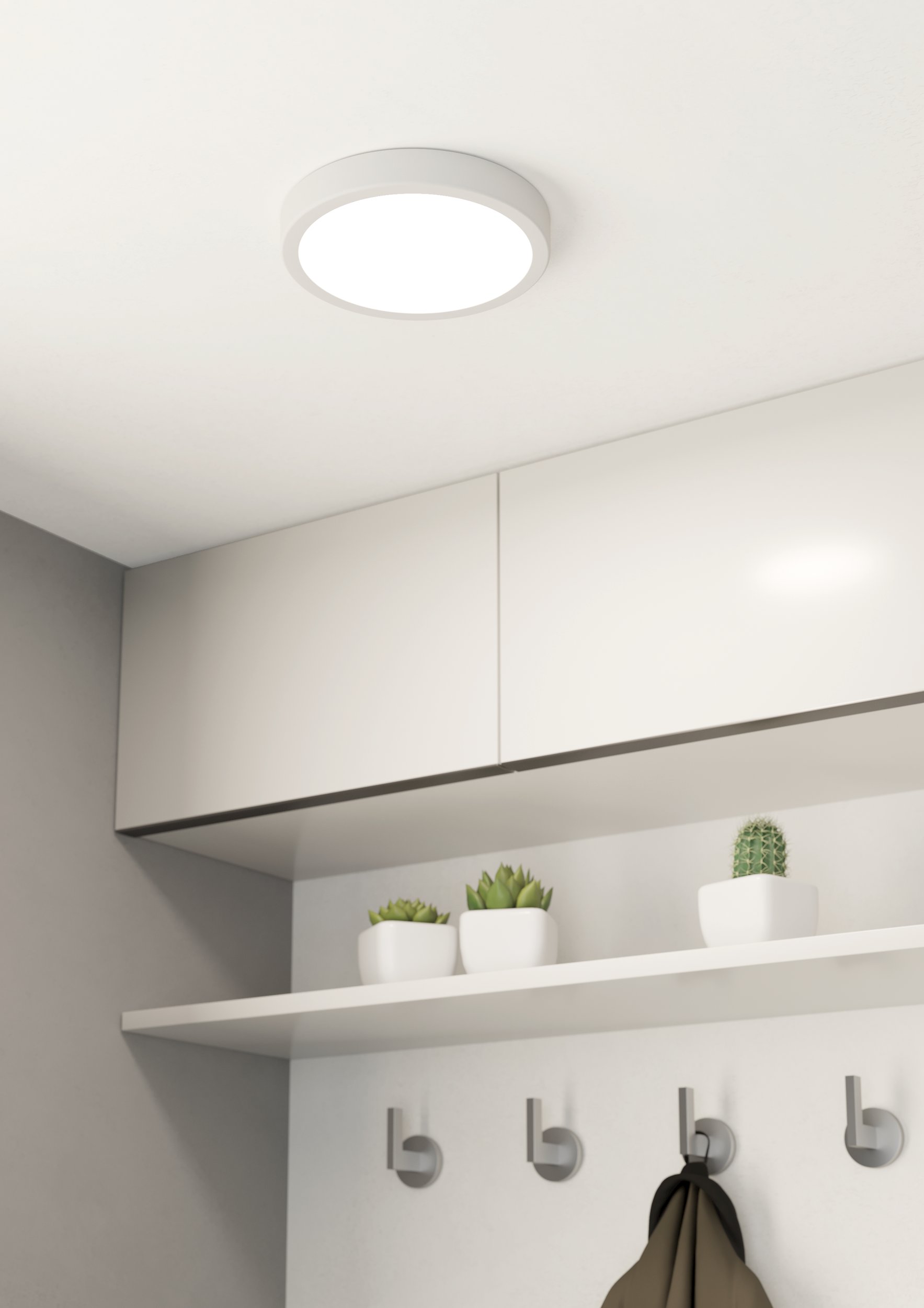 Eglo 900654 FUEVA 5 IP44 - LED stropní koupelnové svítidlo, Ø 21cm, 17W, 3000K, IP44, bílá