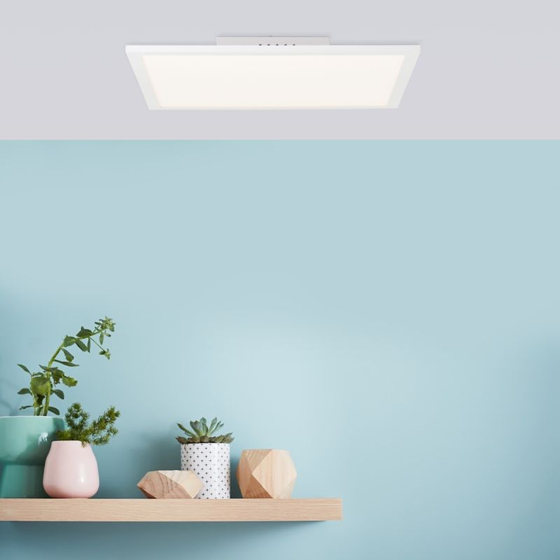 Brilliant G99829/75 JACINDA - LED čtvercové stropní svítidlo v bílé barvě, 26W, 2700-6500K, 2300lm, 40 x 40cm