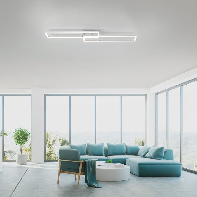Leuchten Direkt 14691-55 IVEN - LED stropní vypínačem stmívatelné svítidlo, 40W, 3000K, 101 x 20cm